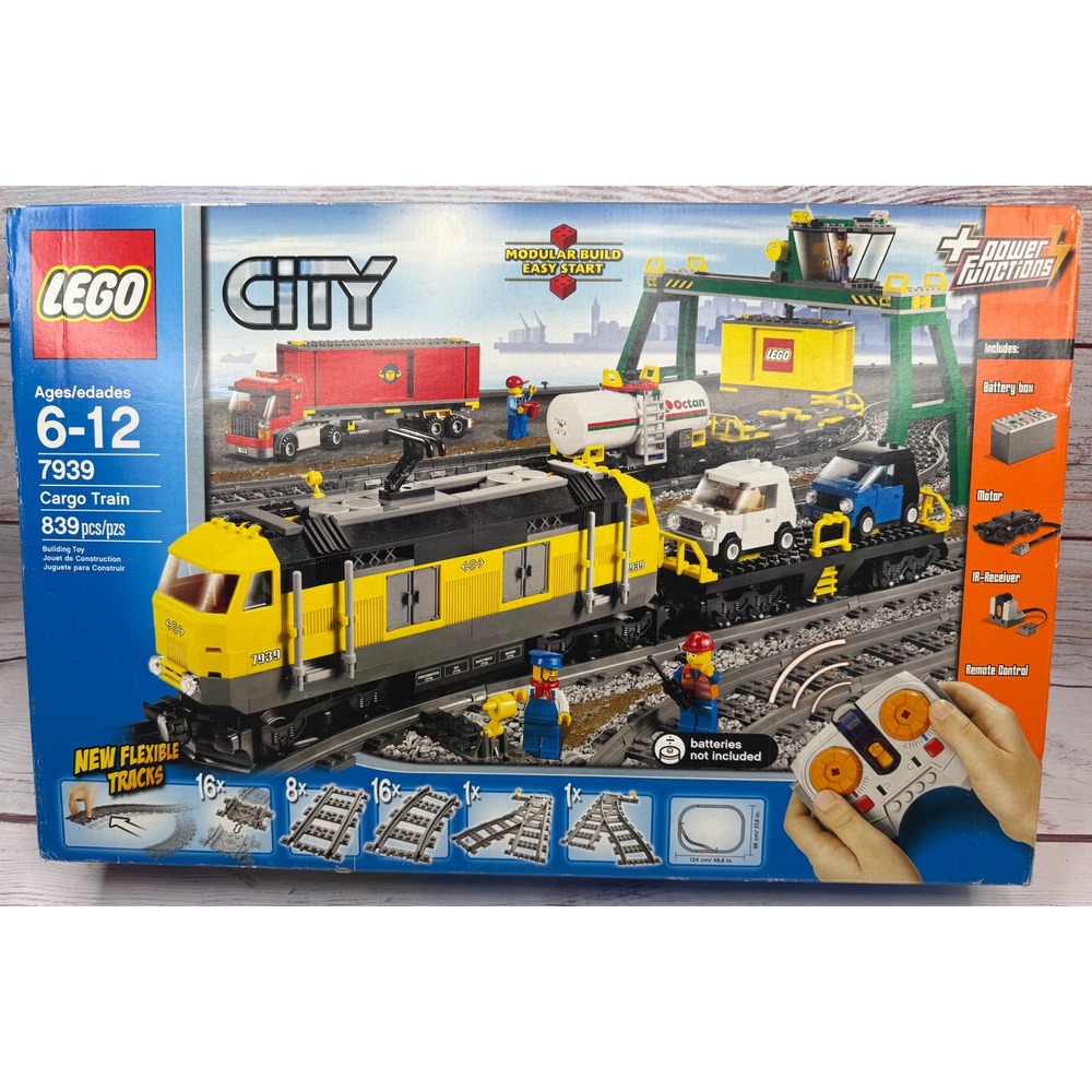 LEGO City 7939 Cargo Train Retired Power Functions Motorized Set New Sealed Box